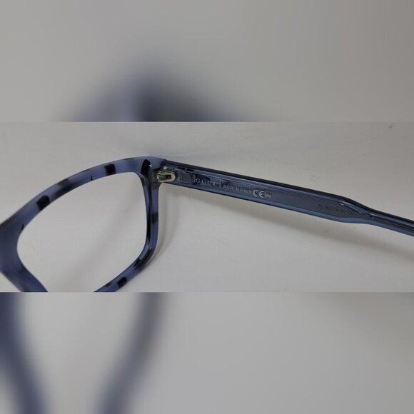 Gucci Eye Glasses Frames Blue Black Italy Square GG 3765 YV5 53mm 53-15-140 - Picture 5 of 16